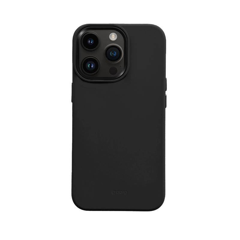 Crong iPhone 15 Pro Color Cover Lux Magnetic - Θήκη Σιλικόνης με MagSafe - Black