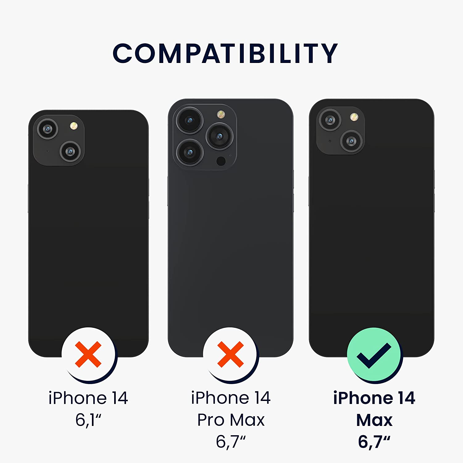 KW iPhone 14 Plus - Τρεις Μεμβράνες Προστασίας Οθόνης - Διάφανες - 59224.1