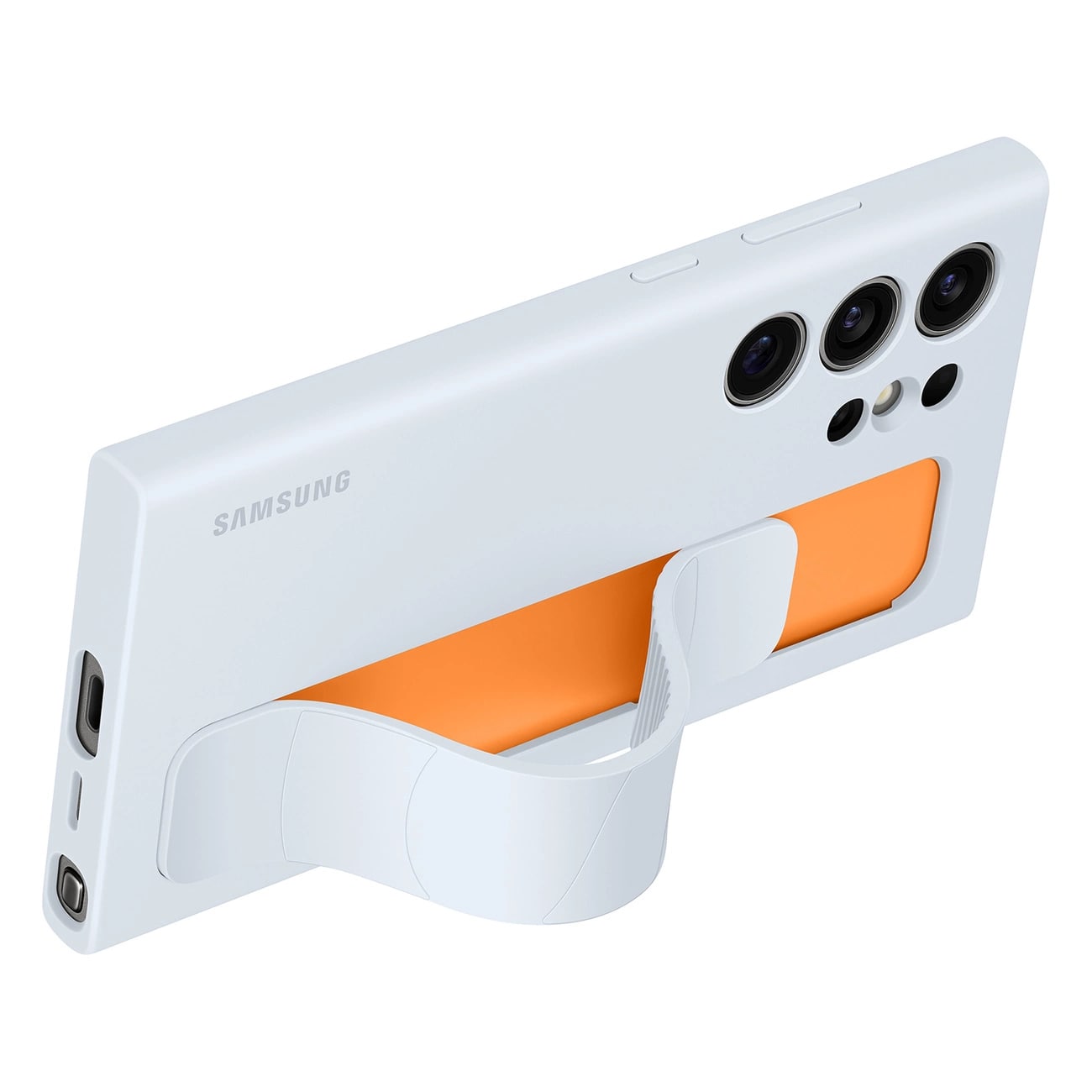 Samsung Standing Grip - Samsung Galaxy S24 Ultra Θήκη Σιλικόνης με Finger Holder / Stand - Light Blue - EF - GS928CLEGWW