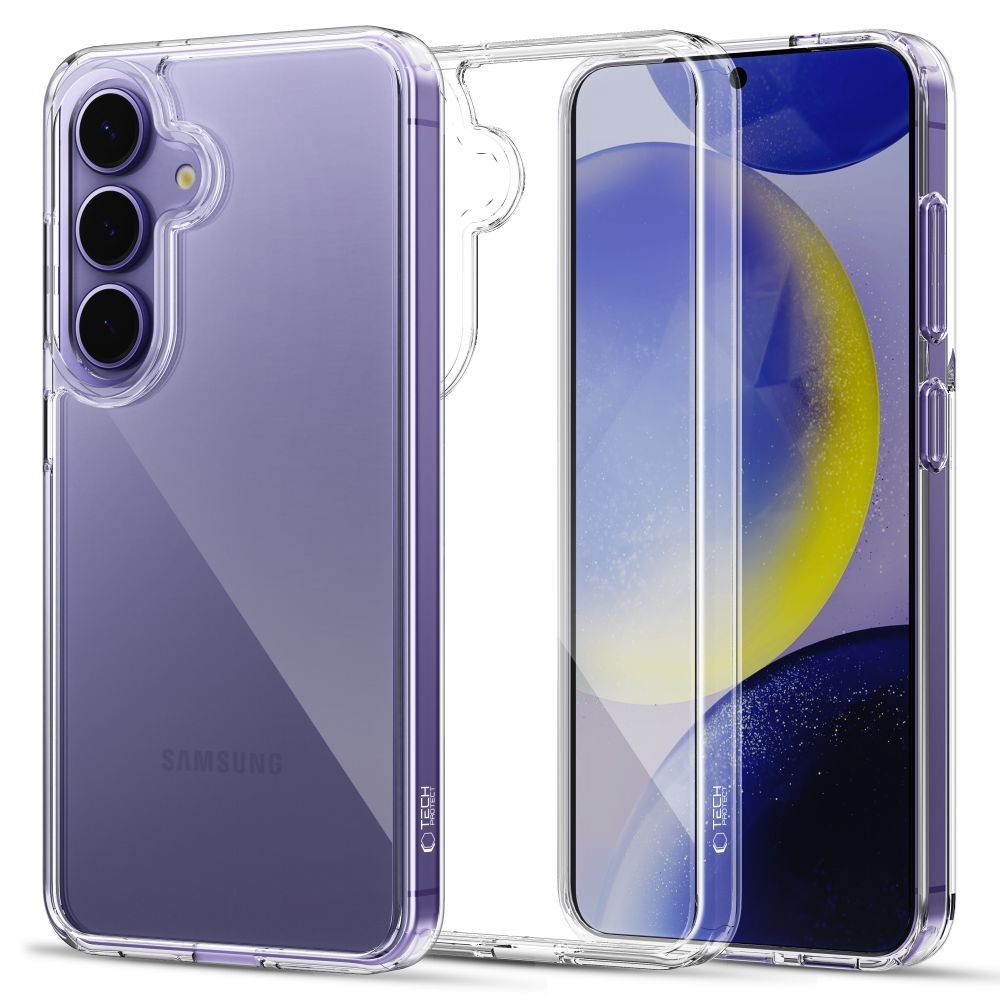 Tech - Protect Samsung Galaxy S25 Plus Flexair Hybrid Σκληρή Θήκη με Πλαίσιο Σιλικόνης - Διάφανη