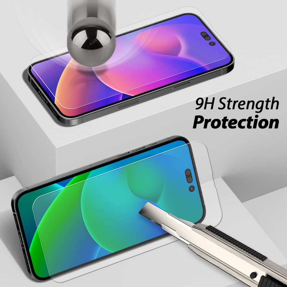 Whitestone iPhone 14 Pro EZ Glass 2.5D 9H Tempered Glass Αντιχαρακτικό Γυαλί Οθόνης - 3 Τεμάχια - Clear