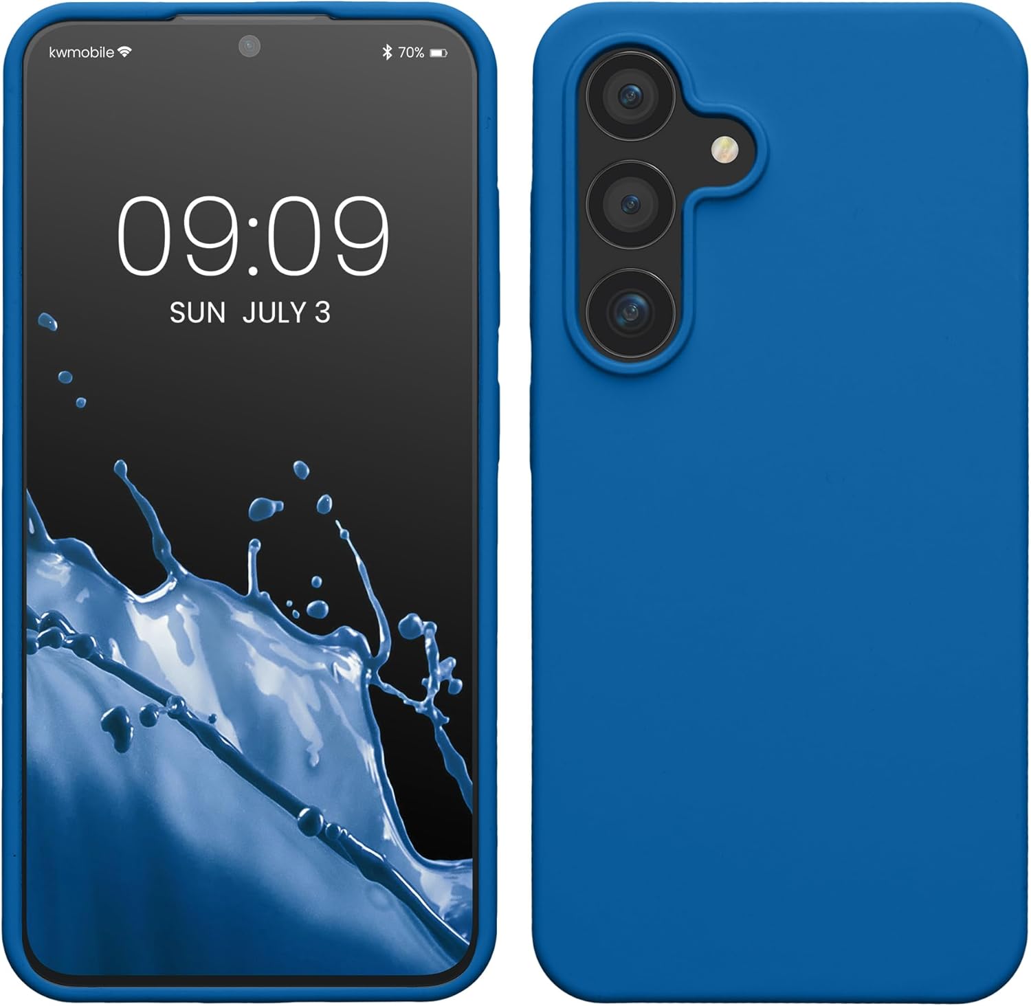 KW Samsung Galaxy S24 Θήκη Σιλικόνης Rubberized TPU - Blue Reef