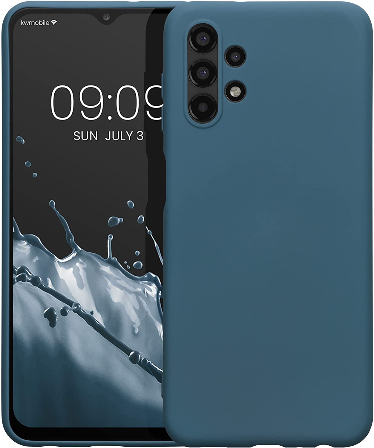 KW Samsung Galaxy A13 4G Θήκη Σιλικόνης Rubberized TPU - Teal Matte - 58049.57