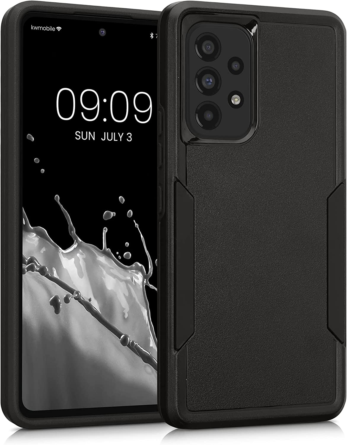KW Samsung Galaxy A53 5G Shockproof Hybrid Σκληρή Θήκη με Πλαίσιο Σιλικόνης TPU - Black - 59373.01