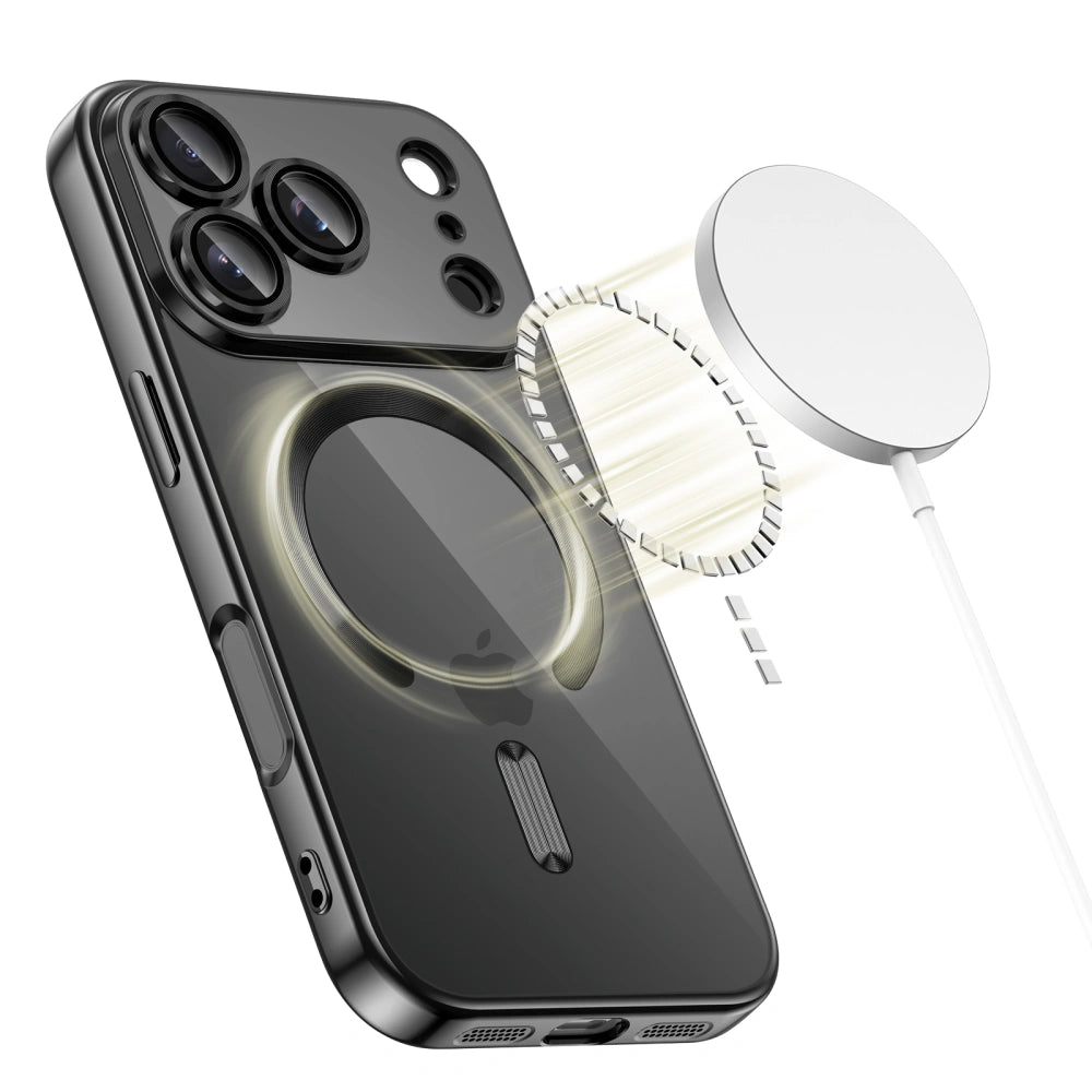 Tech - Protect iPhone 17 Pro MagFlex - Θήκη Σιλικόνης TPU με MagSafe - Διάφανη / Shiny Black