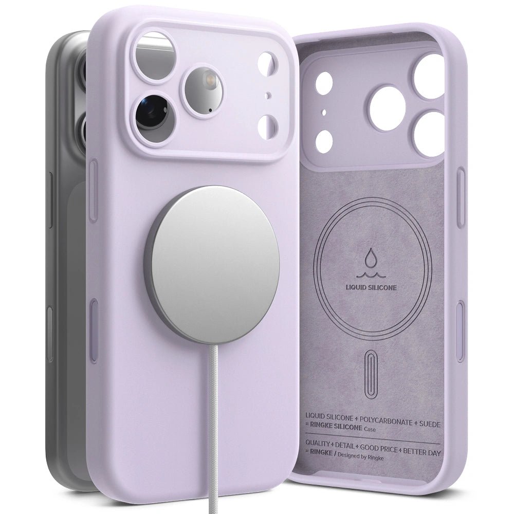 Ringke iPhone 17 Pro - Silicone Magnetic MagSafe - Θήκη Σιλικόνης με MagSafe - Light Purple