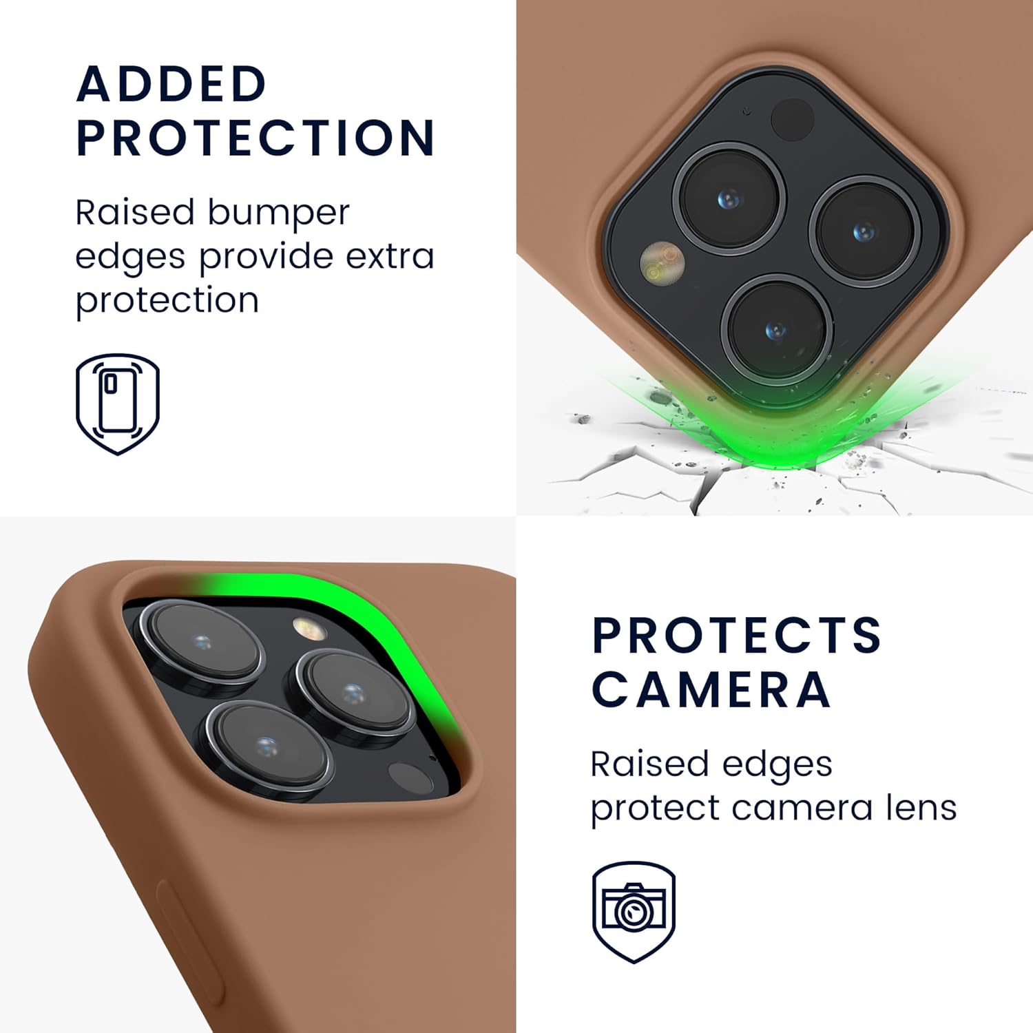 KW iPhone 15 Pro Θήκη Σιλικόνης Rubberized TPU - Cappuccino