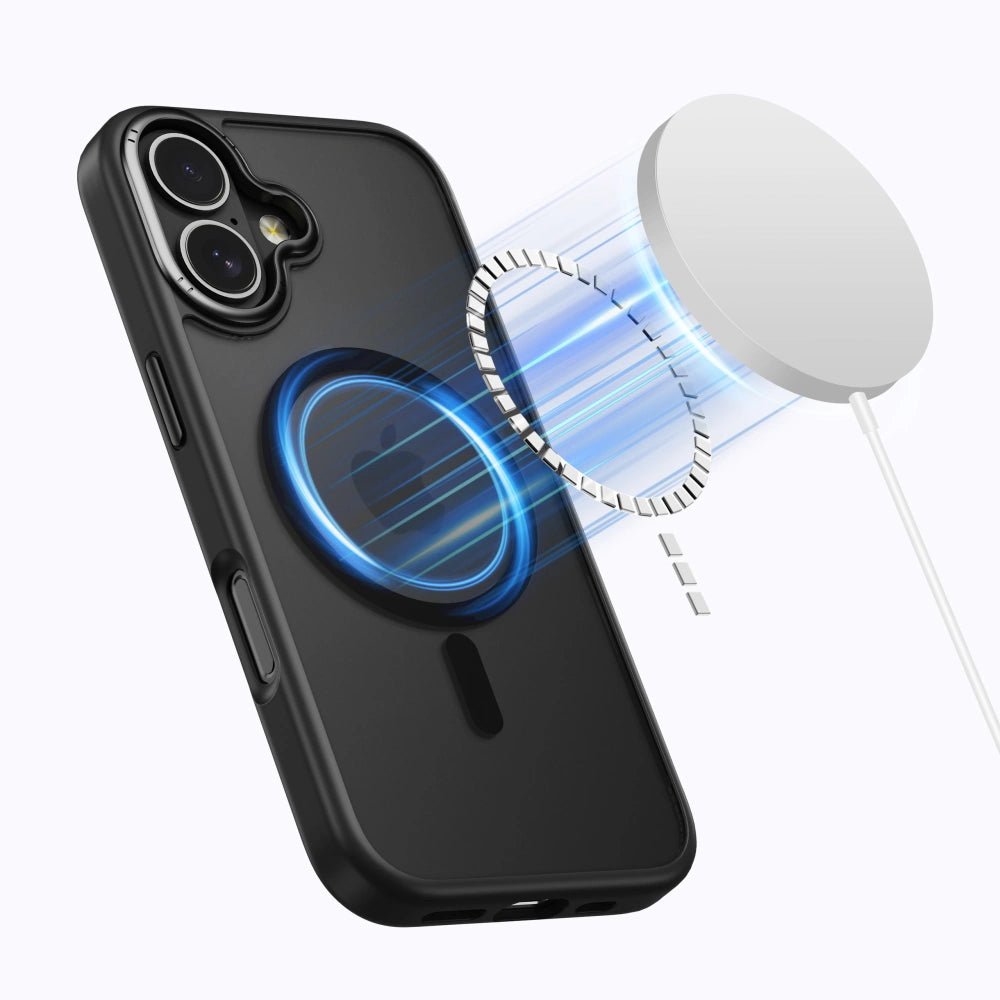 Tech - Protect iPhone 17 MagEdge - Σκληρή Θήκη με Πλαίσιο Σιλικόνης και MagSafe - Matte Black / Gunmetal