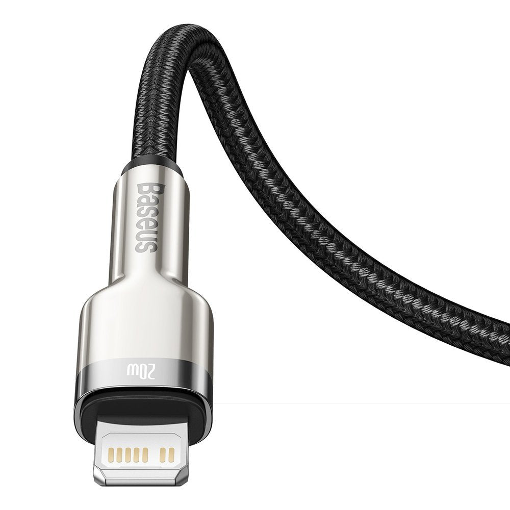 Baseus Cafule Series Metal Data PD 20W - Καλώδιο Δεδομένων και Φόρτισης Type - C to Lightning 1M - Black - CATLJK - A01