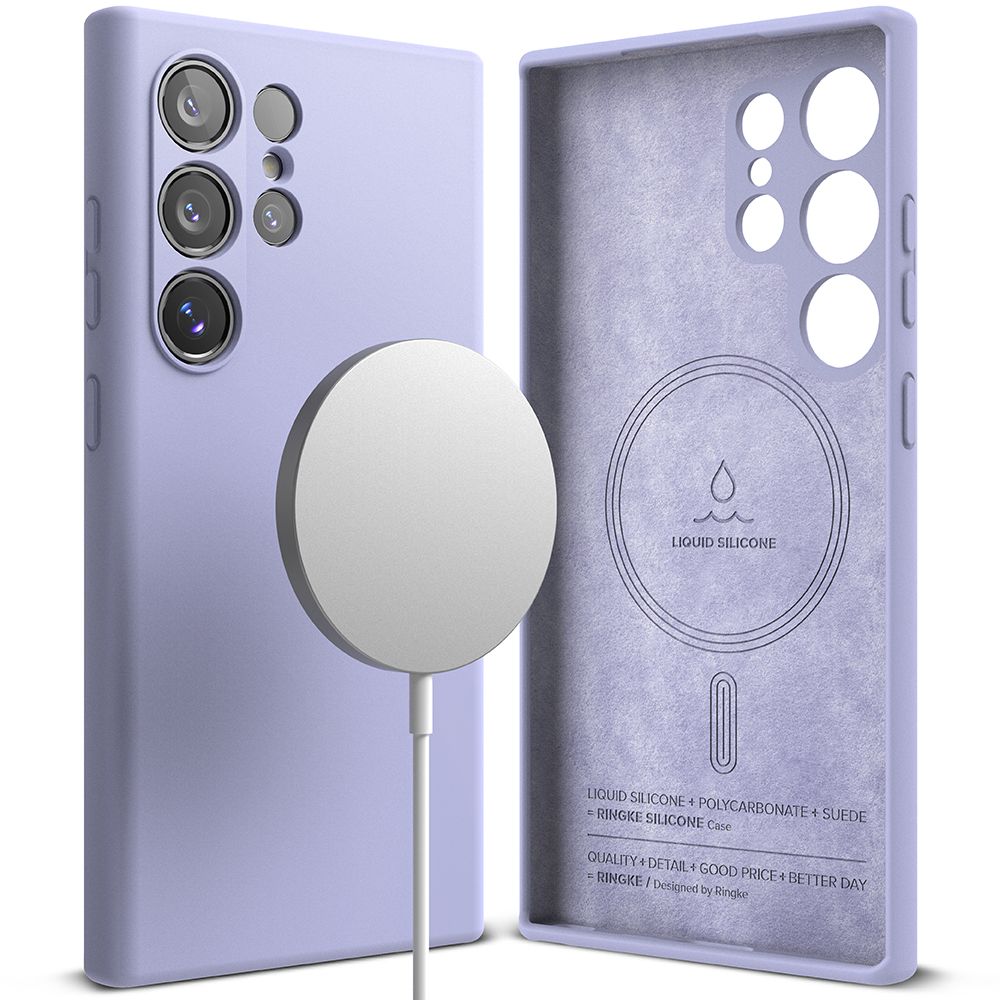 Ringke Samsung Galaxy S24 Ultra Silicone Magnetic MagSafe Case Θήκη Σιλικόνης με MagSafe - Lavender