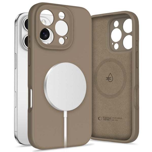 Tech - Protect iPhone 16 Pro Liquid Silicone - MagSafe Θήκη Σιλικόνης TPU - Chocolate Brown