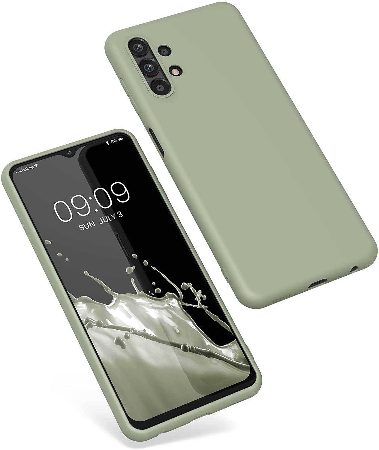 KW Samsung Galaxy A13 4G Θήκη Σιλικόνης TPU - Grey Green - 57805.172