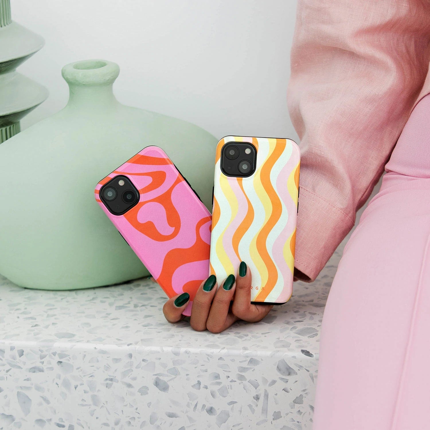 Burga iPhone 13 Pro Max Fashion Tough Σκληρή Θήκη - Flower Power