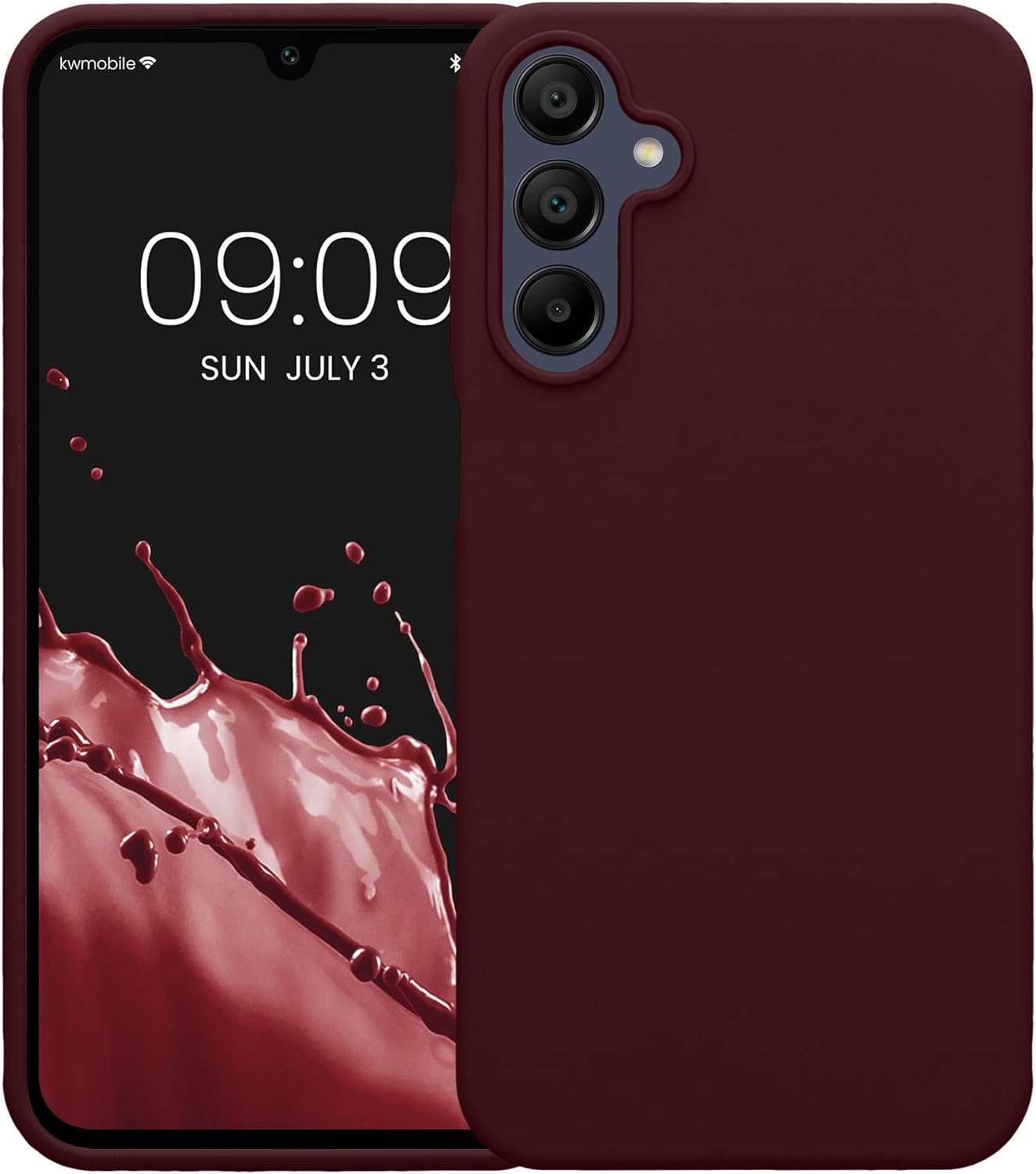 KW Samsung Galaxy A15 4G / A15 5G Θήκη Σιλικόνης Rubberized TPU - Bordeaux Purple