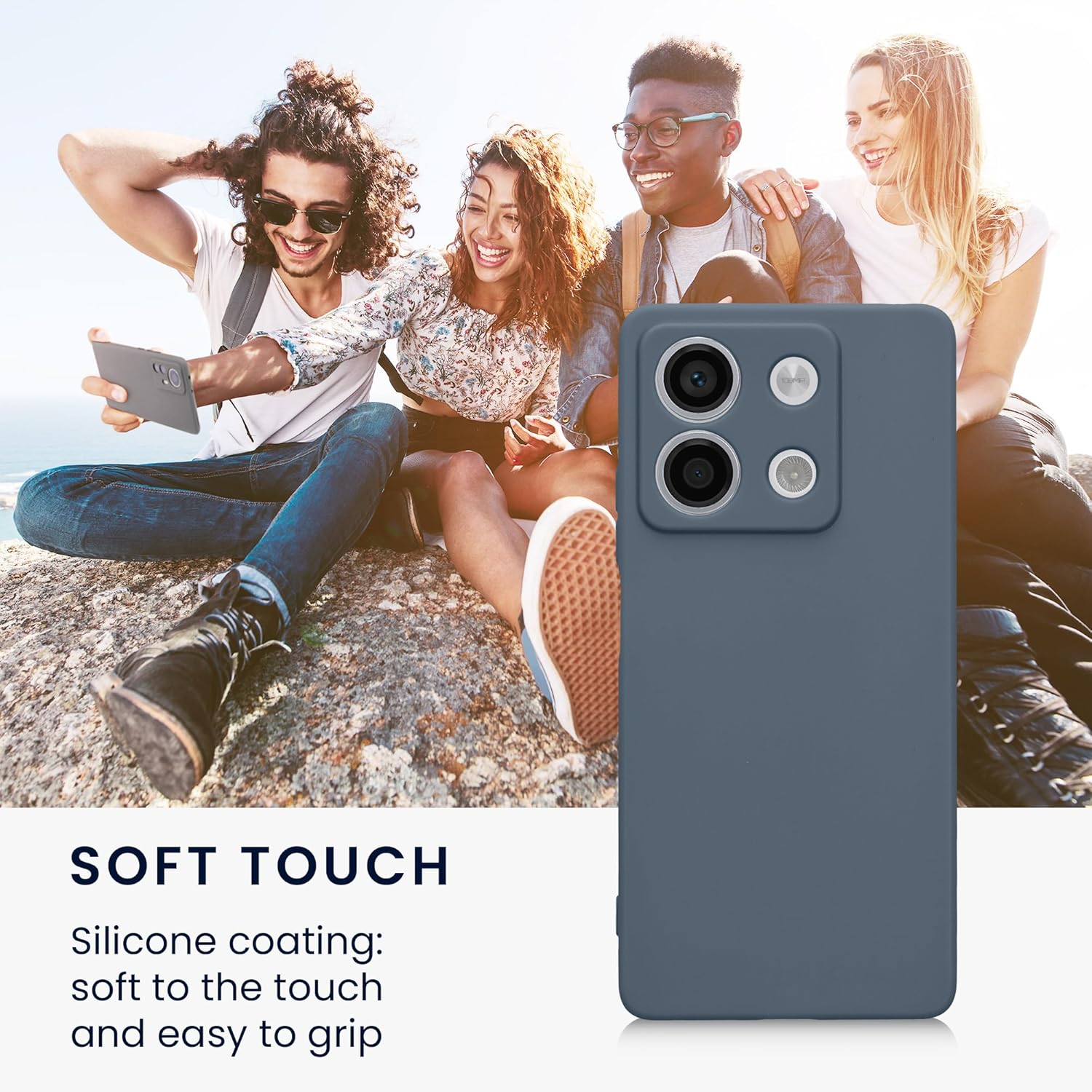 KW Xiaomi Redmi Note 13 5G Θήκη Σιλικόνης TPU - Dark Slate