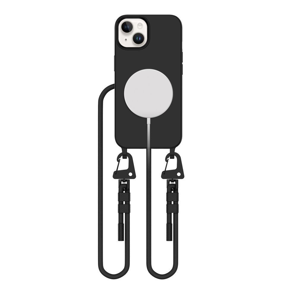 Tech - Protect iPhone 13 MagNecklace - MagSafe Θήκη Σιλικόνης TPU με Pυθμιζόμενο Αποσπώμενο Κορδόνι - Black