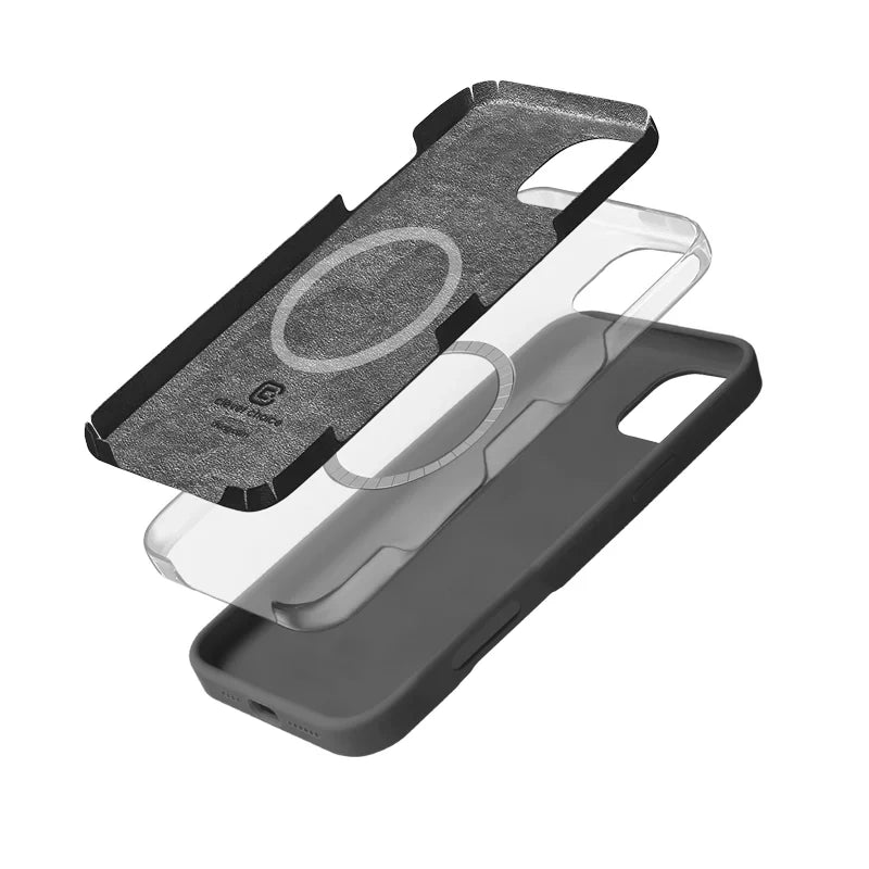 Crong iPhone 16 Pro Color Cover Magnetic - Θήκη Σιλικόνης με MagSafe - Titanium