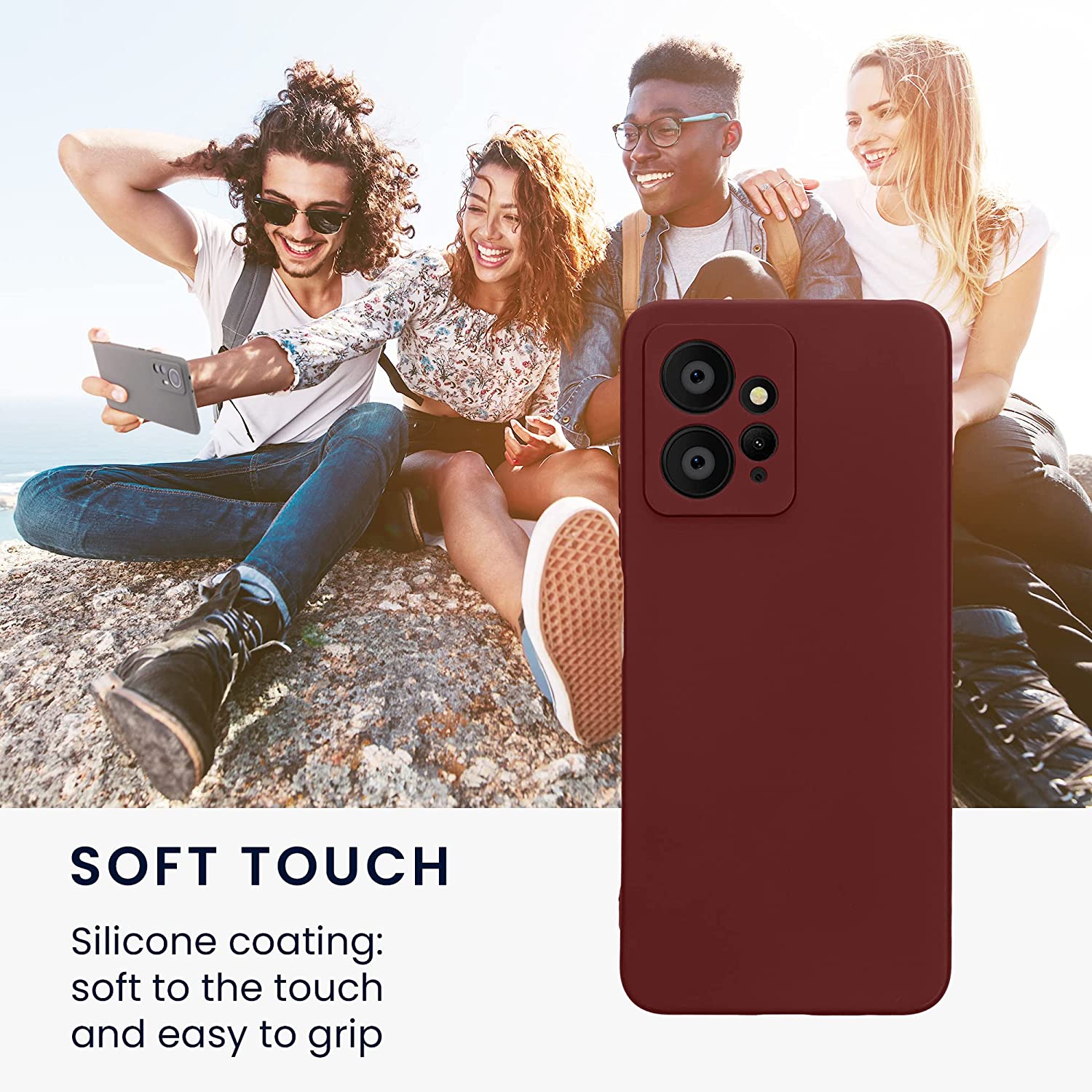 KW Xiaomi Redmi Note 12 4G Θήκη Σιλικόνης TPU - Bordeaux Purple - 61181.187
