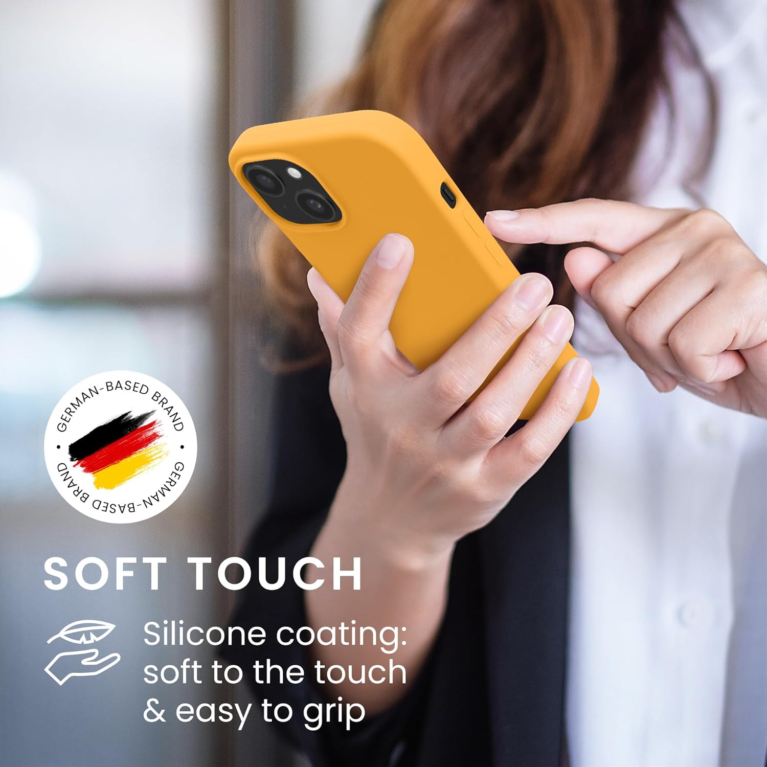 KW iPhone 15 Θήκη Σιλικόνης Rubberized TPU - Mango