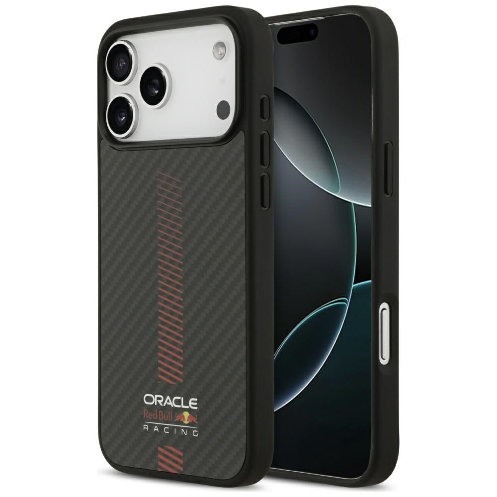 Red Bull iPhone 17 Pro Max - Kevlar Powerbar MagSafe - Σκληρή Θήκη με Πλαίσιο Σιλικόνης - Black - RBHMP17X24CFGSMK