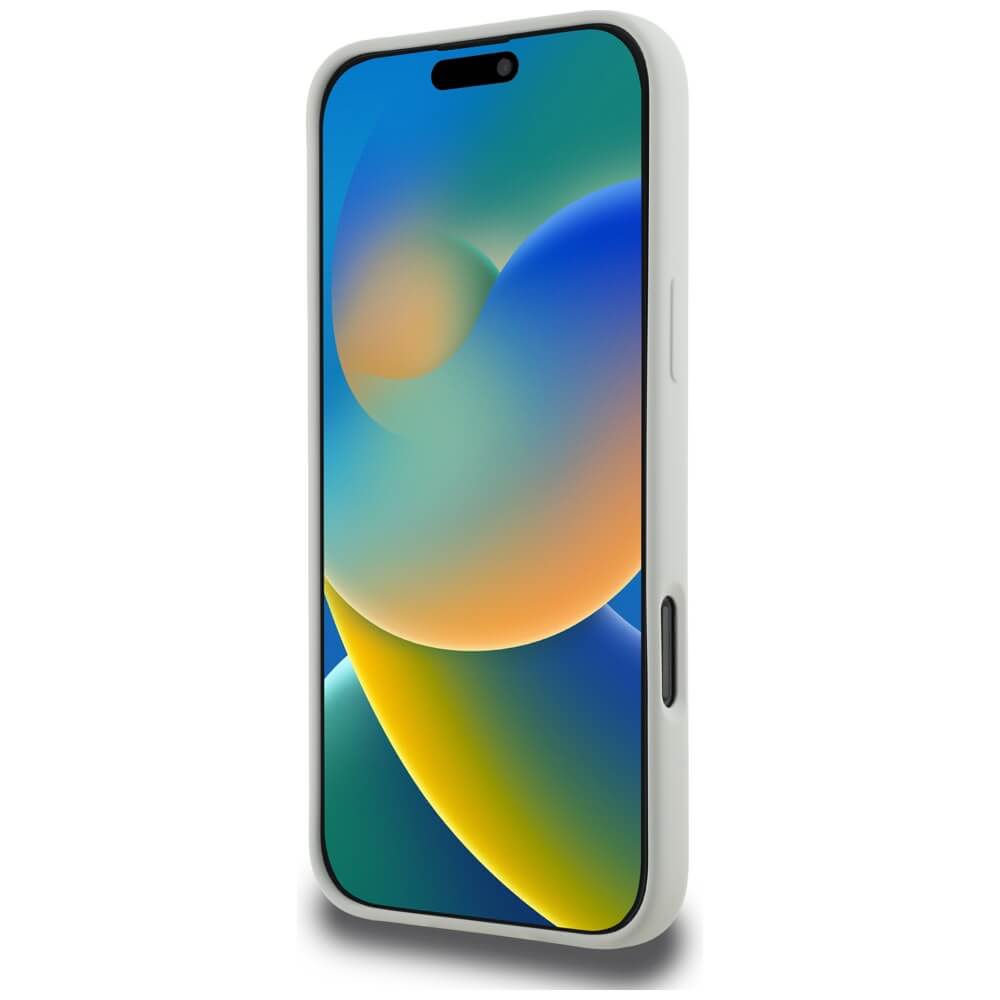 Karl Lagerfeld iPhone 16 Pro Max - Silicone Double Heads and Circle - Σκληρή Θήκη Σιλικόνης με MagSafe - Beige - KLHMP16XSKCHTCE