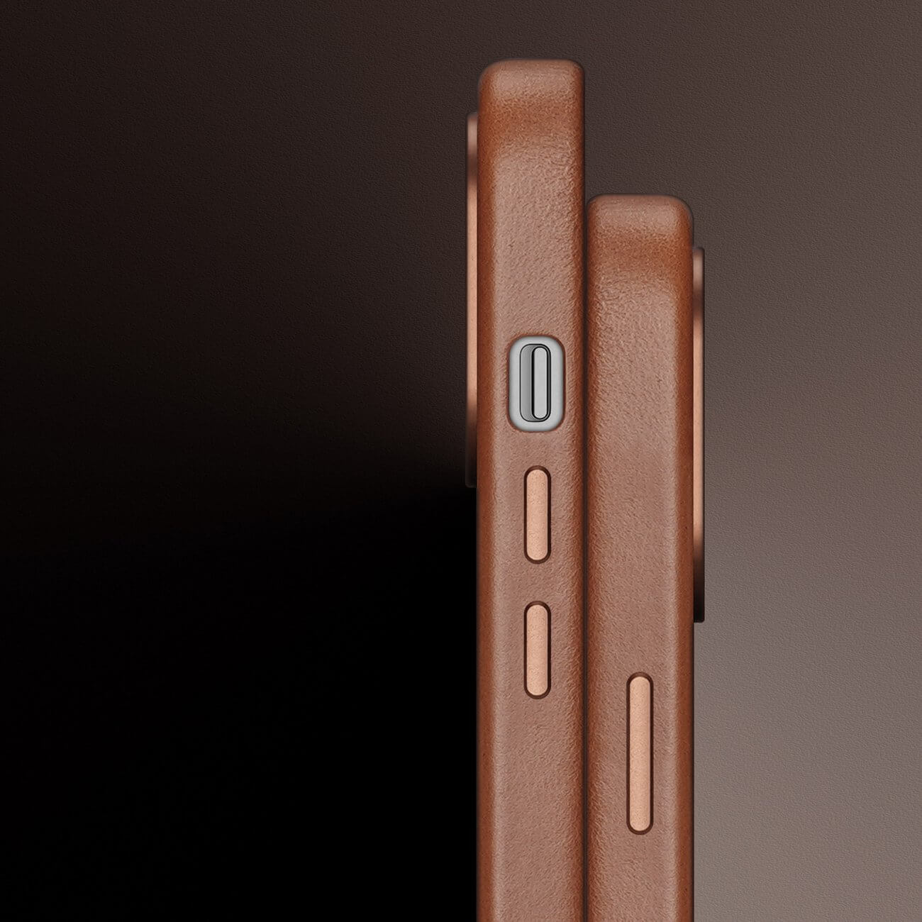Dux Ducis iPhone 14 Pro Naples Leather Case Θήκη με Επένδυση Γνήσιου Δέρματος και MagSafe - Brown