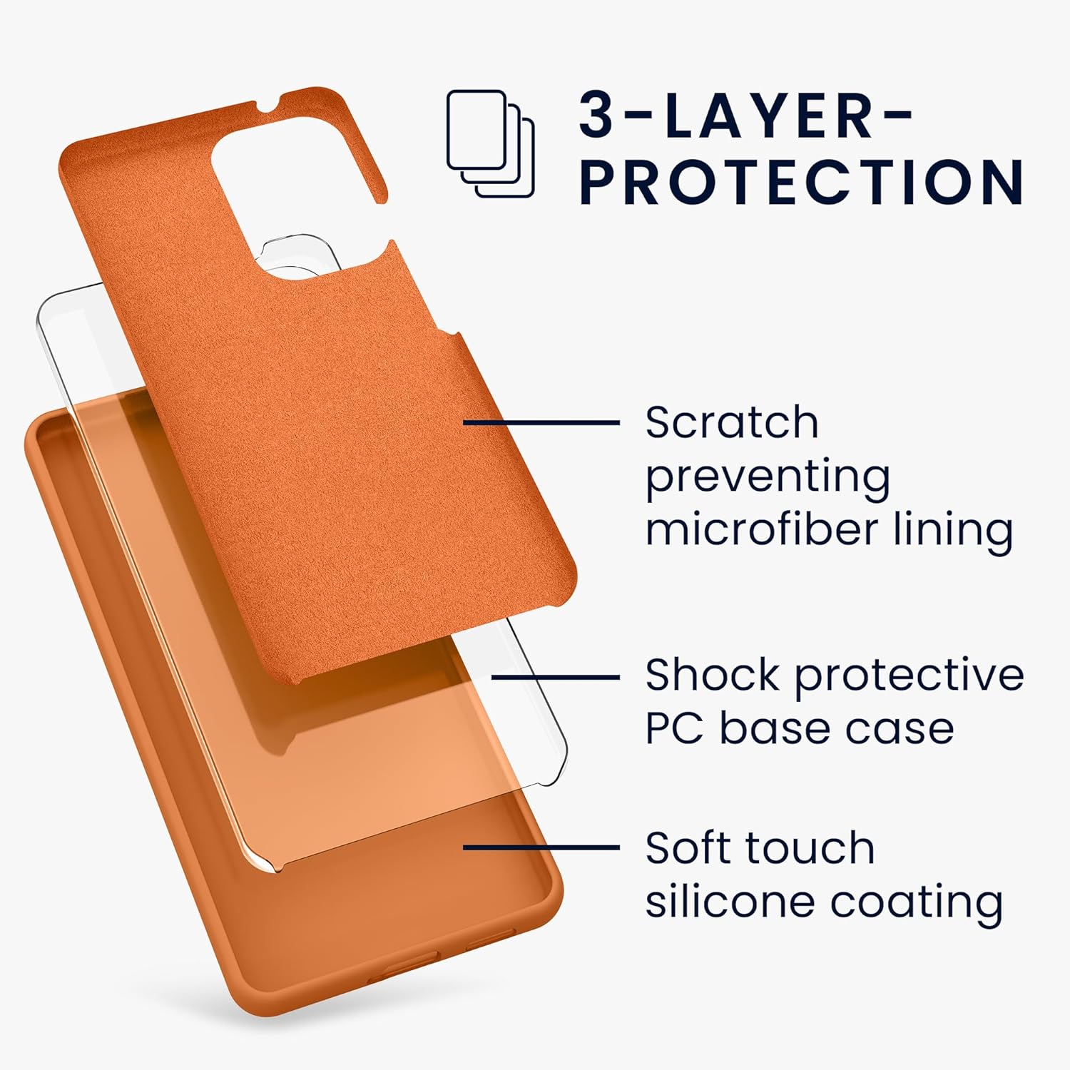 KW Samsung Galaxy A53 5G Θήκη Σιλικόνης Rubberized TPU - Warm Apricot