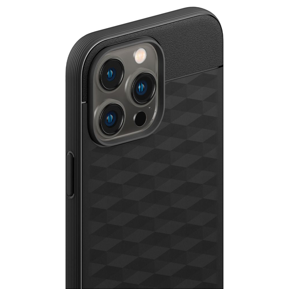 Caseology iPhone 14 Pro Parallax Mag Θήκη Σιλικόνης με Σκληρό Πλαίσιο και MagSafe - Matte Black