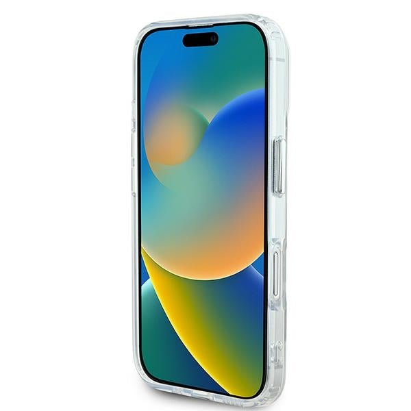 Karl Lagerfeld iPhone 16 Plus - IML Metal Karl and Choupette Head - Σκληρή Θήκη με Πλαίσιο Σιλικόνης και MagSafe - White - KLHMP16MHLSKCH