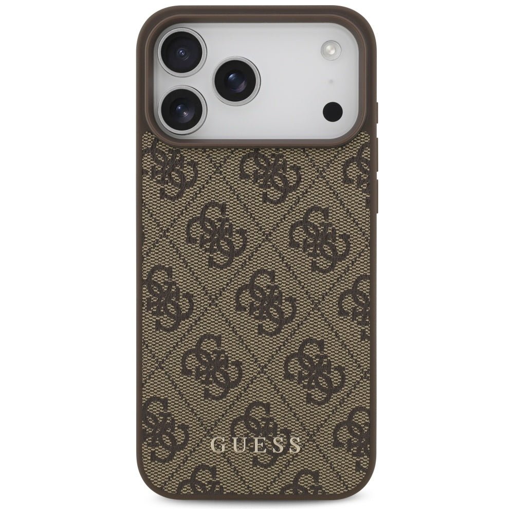 Guess iPhone 17 Pro Max - 4G Classic - Σκληρή Θήκη με Πλαίσιο Σιλικόνης και Επένδυση Συνθετικού Δέρματος - Brown - GUHCP17XG4GFBR