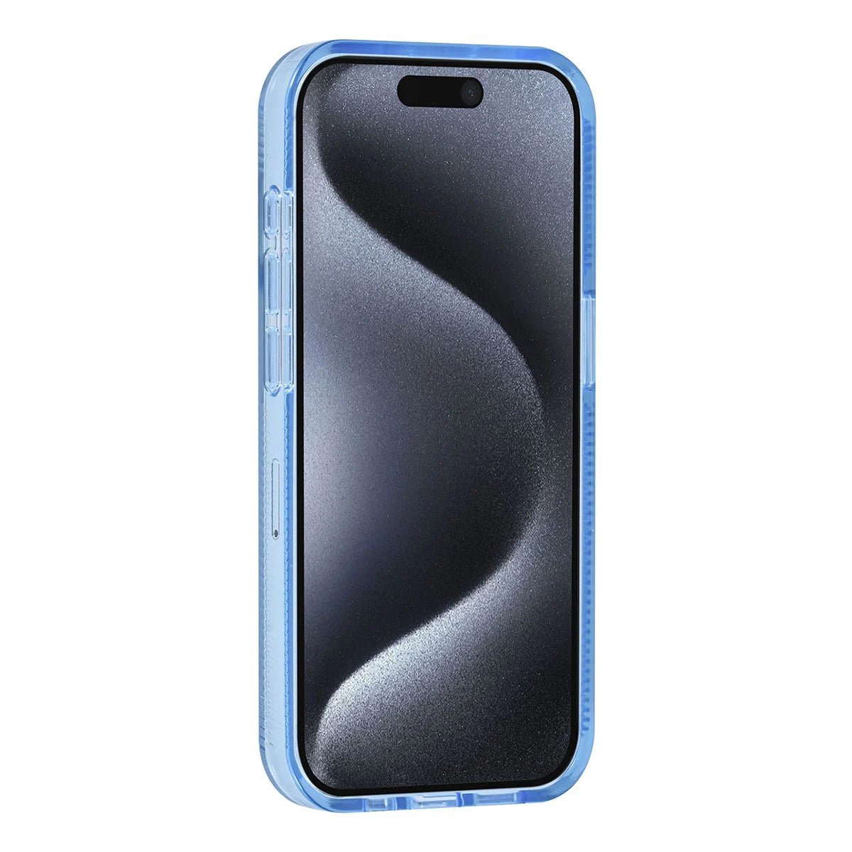 Tuniq iPhone 15 Pro - Σκληρή Θήκη με Πλαίσιο Σιλικόνης - Ημιδιάφανο Μπλε / Διάφανο