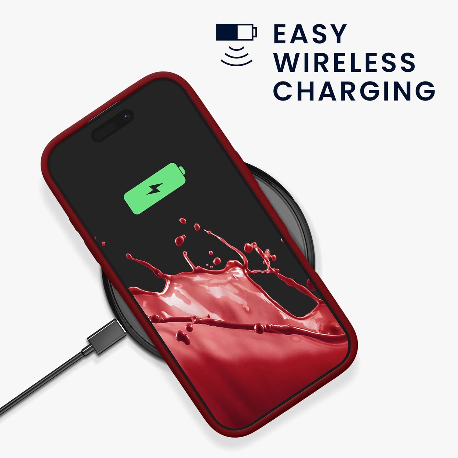 KW iPhone 16 Pro Θήκη Σιλικόνης Rubberized TPU - Rhubarb Red