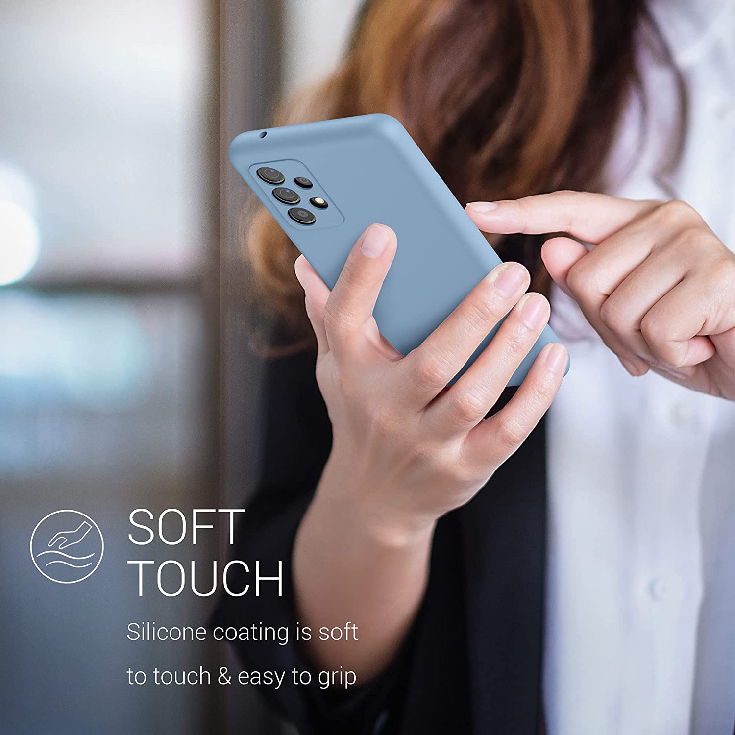 KW Samsung Galaxy A52 / A52 5G / A52s 5G Θήκη Σιλικόνης Rubber TPU - Dove Blue - 54347.161