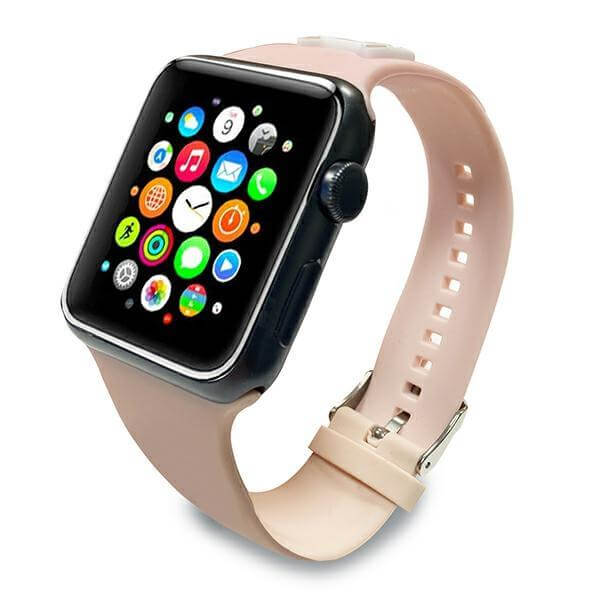 Karl Lagerfeld Λουράκι Apple Watch 2 / 3 / 4 / 5 / 6 / 7 / 8 / 9 / SE / ULTRA 1 / ULTRA 2 - 42 / 44 / 45 / 49 mm Silicone Choupette Heads Σιλικόνης - Pink - KLAWLSLCP