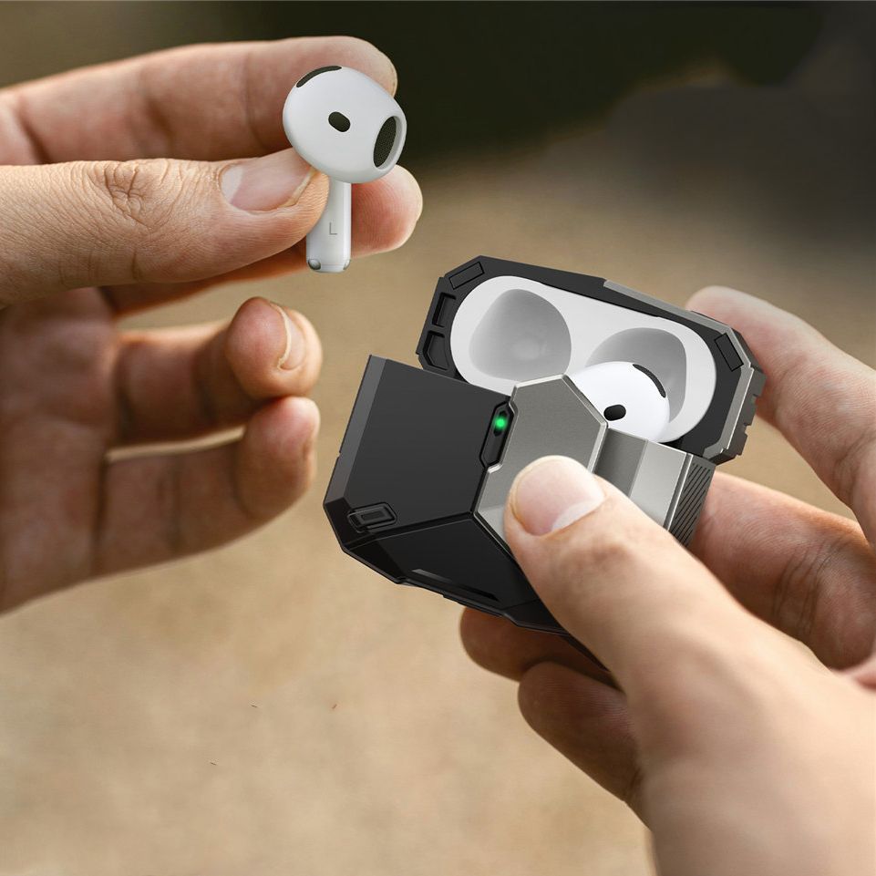 Supcase Matrix AirPods 4 Θήκη από Σκληρό Πλαστικό και Σιλικόνη - Matrix - Black