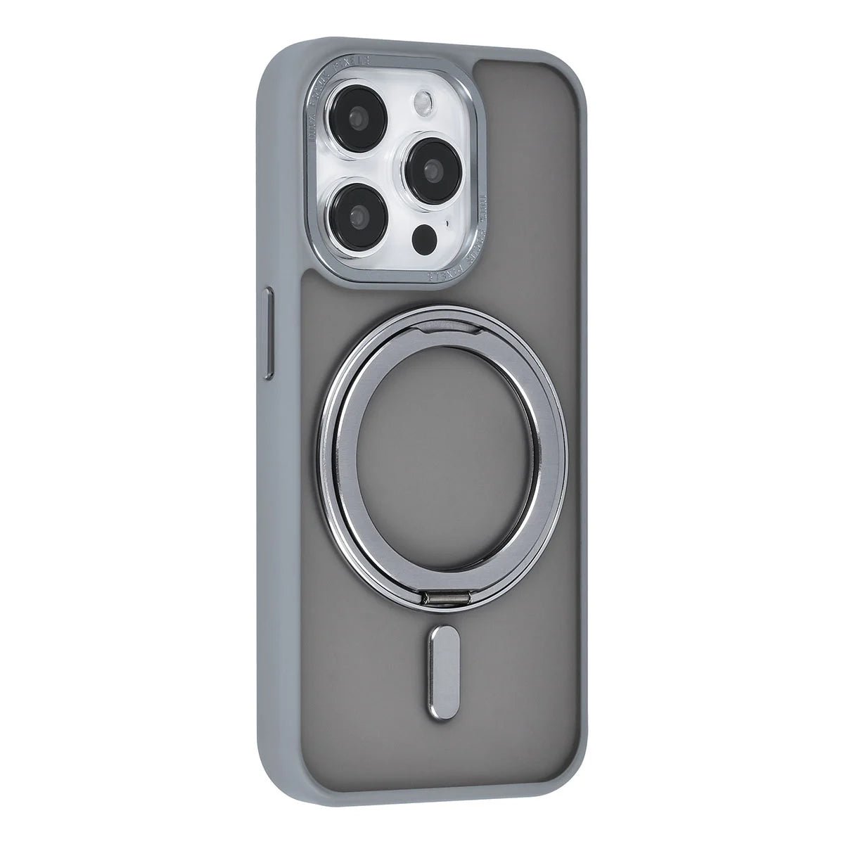Tuniq iPhone 15 Pro - Σκληρή MagSafe Θήκη με Περιστρεφόμενο Δαχτυλίδι Συγκράτησης - Γκρι