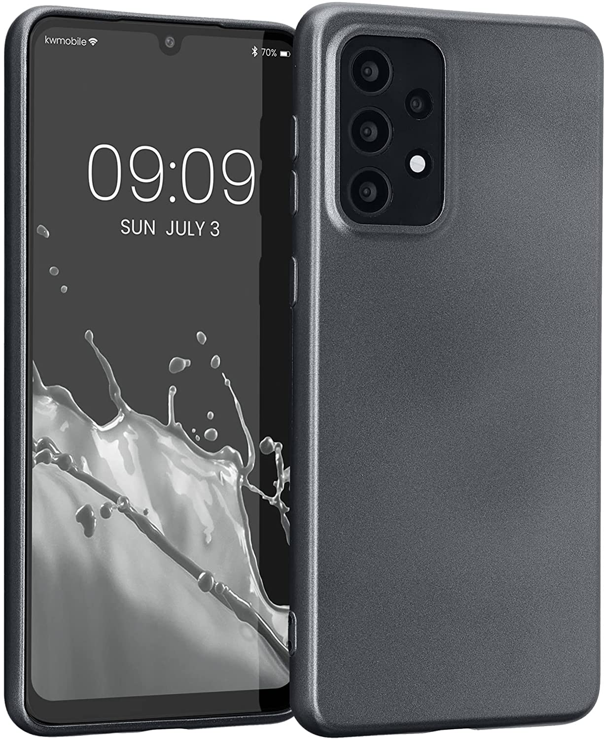 KW Samsung Galaxy A33 5G Θήκη Σιλικόνης TPU - Metallic Grey - 58022.232