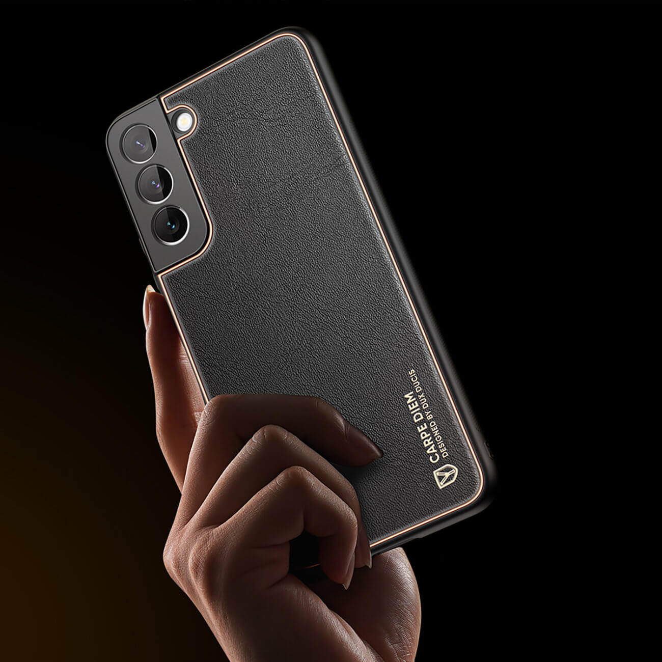 Dux Ducis Samsung Galaxy S22+ Yolo Elegant Series Θήκη με Επένδυση Συνθετικού Δέρματος - Black
