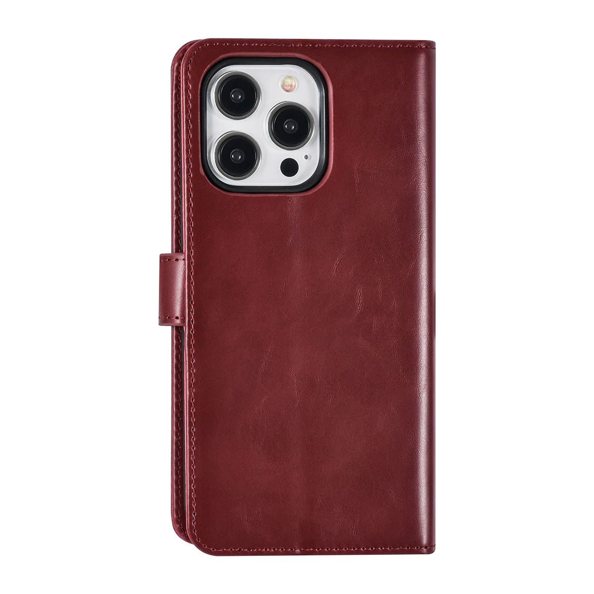 Tuniq iPhone 15 Pro Max - 2 σε 1 - Θήκη Πορτοφόλι από Δερματίνη με Αποσπώμενη Θήκη - Κόκκινη
