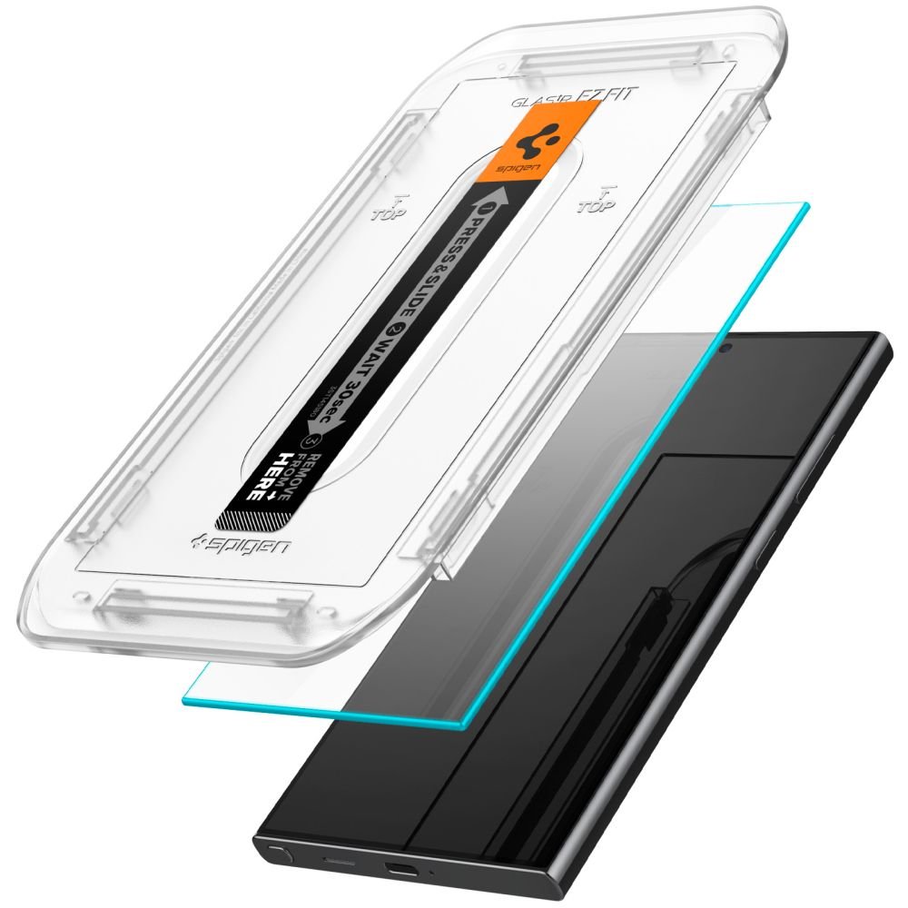 Spigen Samsung Galaxy S24 Ultra Glas.TR EZ Fit 0.2mm 2.5D 9H Tempered Glass Αντιχαρακτικό Γυαλί Οθόνης - 2 Τεμάχια - Clear - AGL07495
