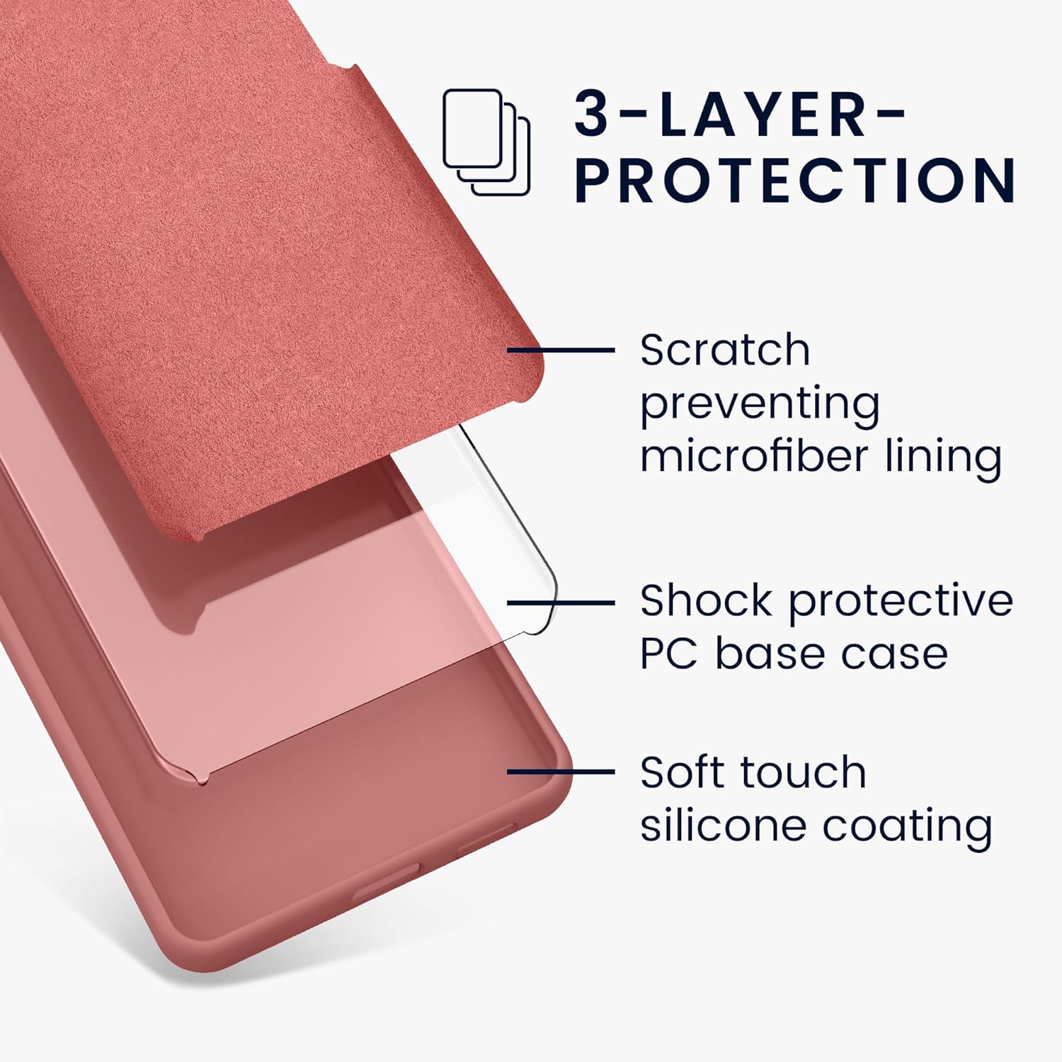 KW iPhone 15 Pro Θήκη Σιλικόνης Rubberized TPU - Winter Rose