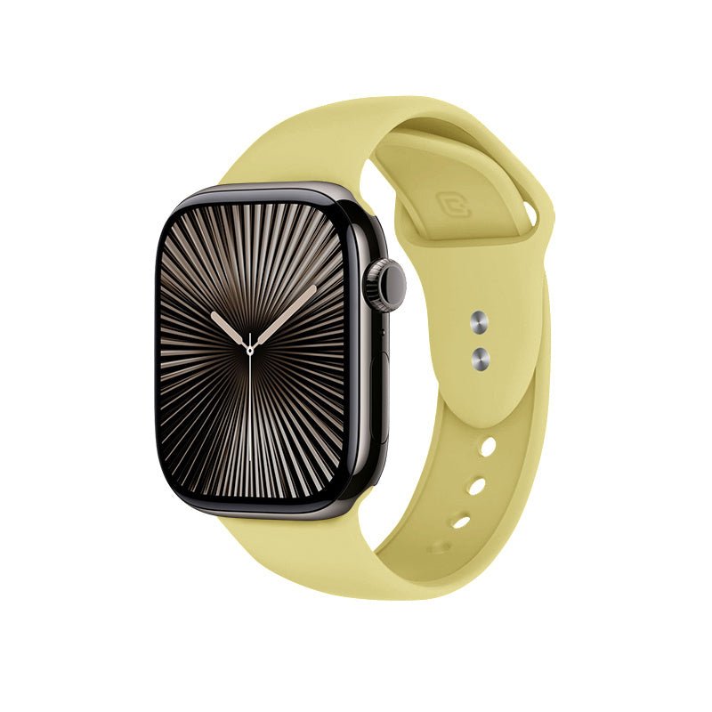 Crong Λουράκι Apple Watch 2/3/4/5/6/7/8/9/10/11 - SE (1/2/3) - 38/40/41/42mm Σιλικόνης - Liquid Strap - Straw