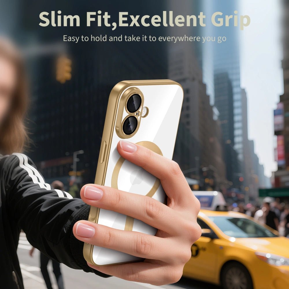 Tech - Protect iPhone 17 MagFlex - Θήκη Σιλικόνης TPU με MagSafe - Διάφανη / Shiny Gold