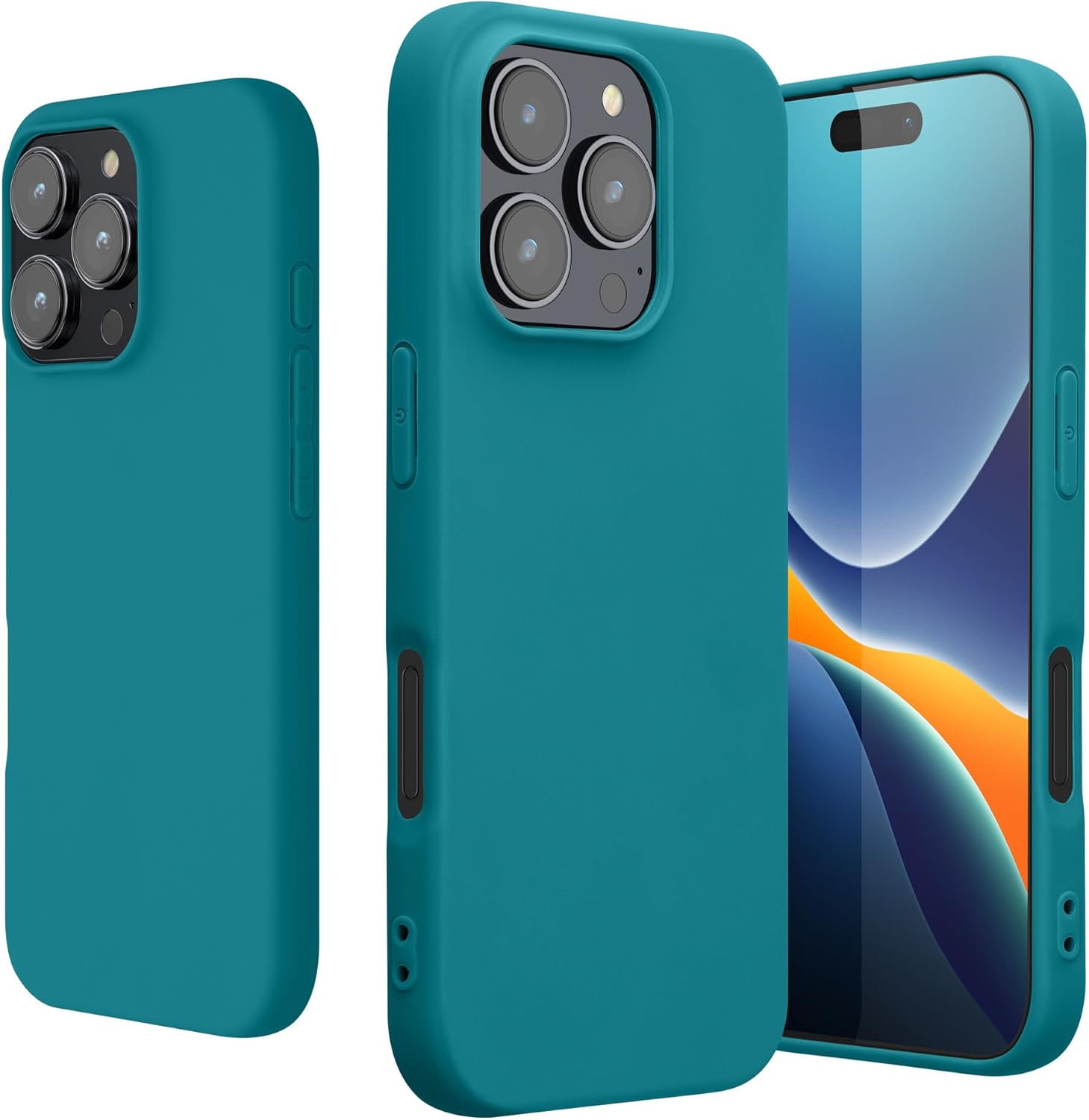 KW iPhone 16 Pro Max Λεπτή Θήκη Σιλικόνης TPU - Matte Petrol