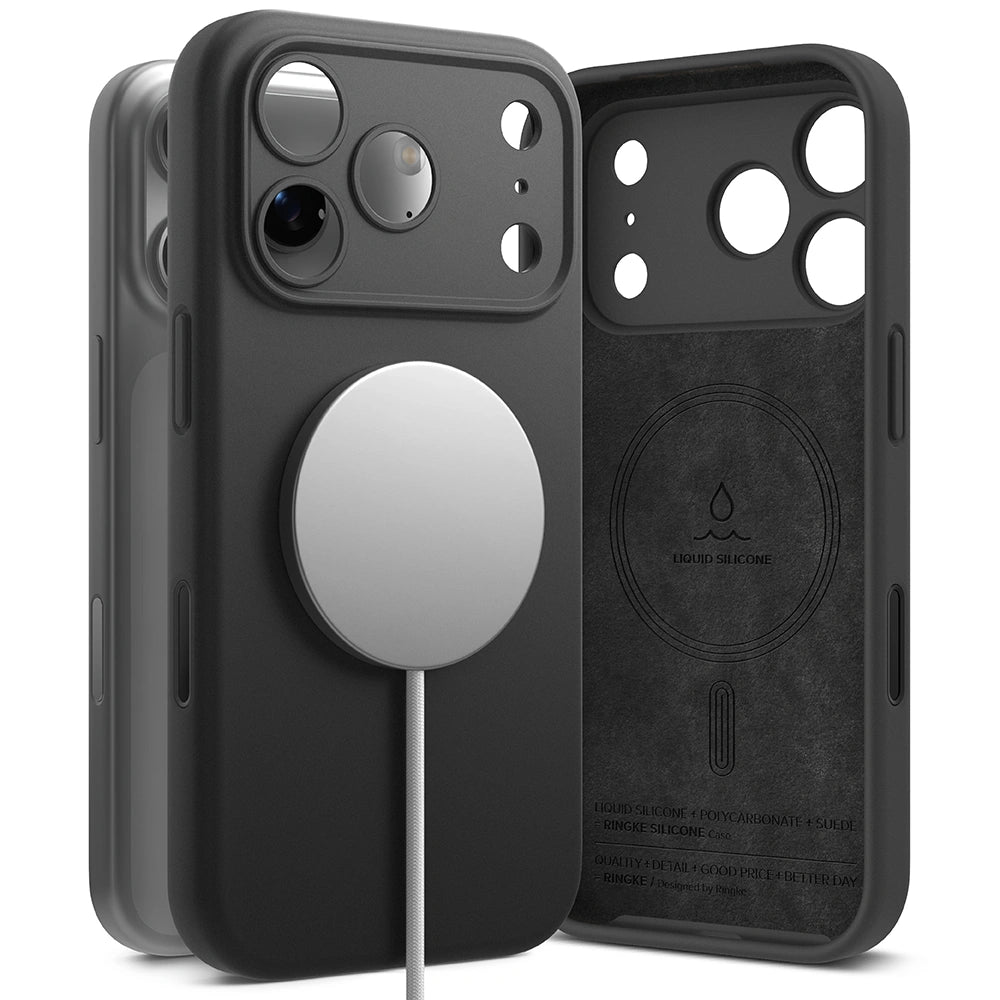 Ringke iPhone 17 Pro - Silicone Magnetic MagSafe - Θήκη Σιλικόνης με MagSafe - Black