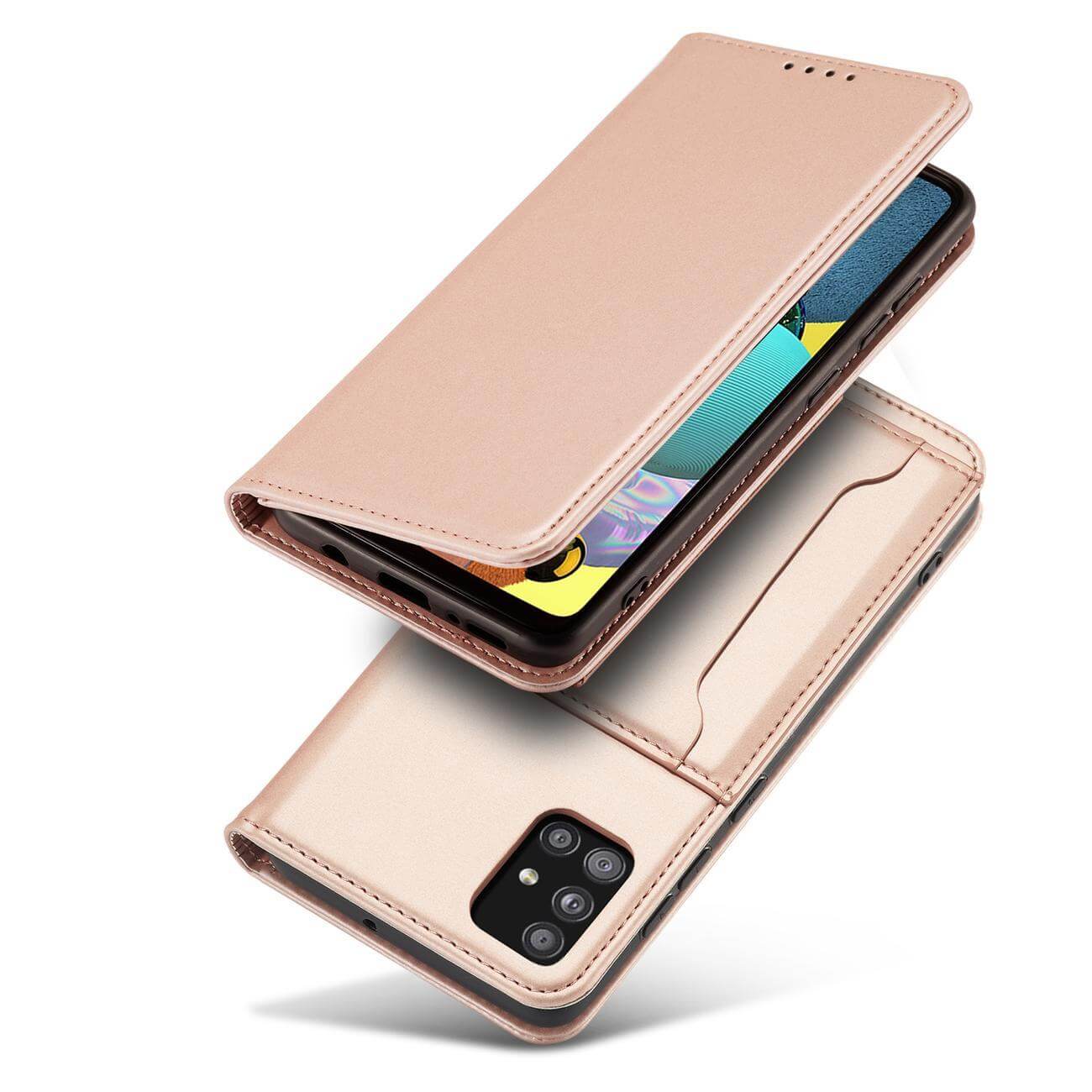 OEM Samsung Galaxy A53 5G Magnet Card Wallet Case Θήκη Πορτοφόλι Stand - Pink