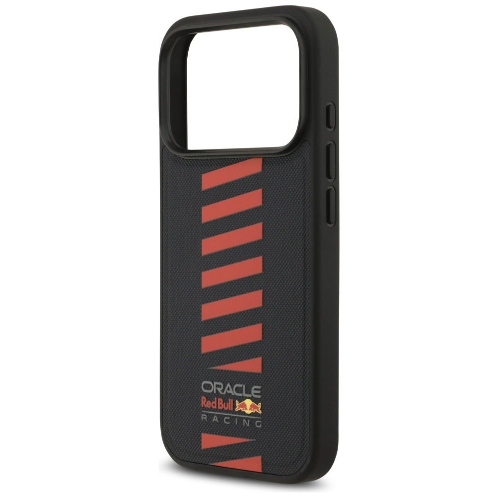 Red Bull iPhone 17 Pro - Meshed Powerbar MagSafe - Σκληρή Θήκη με Πλαίσιο Σιλικόνης και Επένδυση από Οικολογικό Δέρμα - Navy Blue - RBHMP17L24PUDSRV