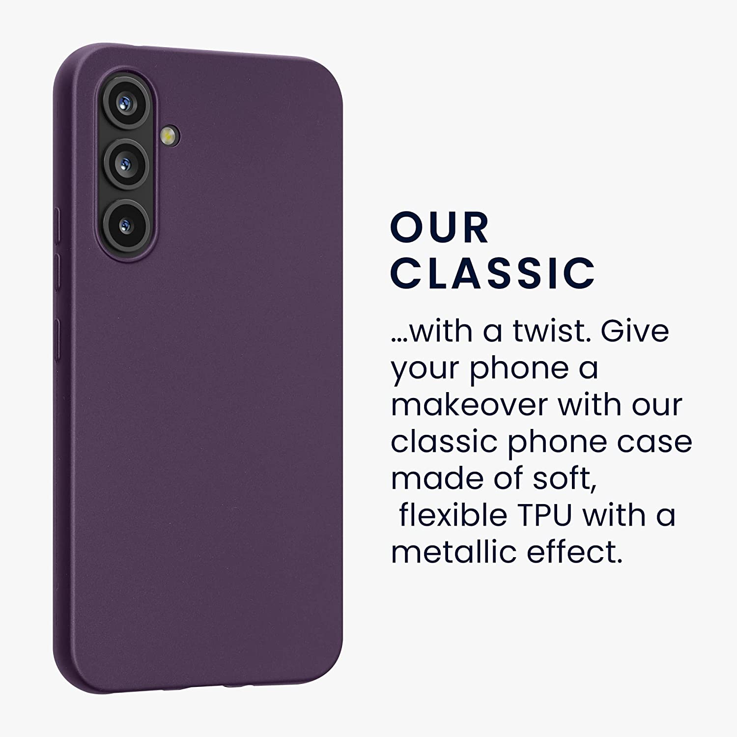 KW Samsung Galaxy A54 5G Θήκη Σιλικόνης TPU - Metallic Berry - 60797.115
