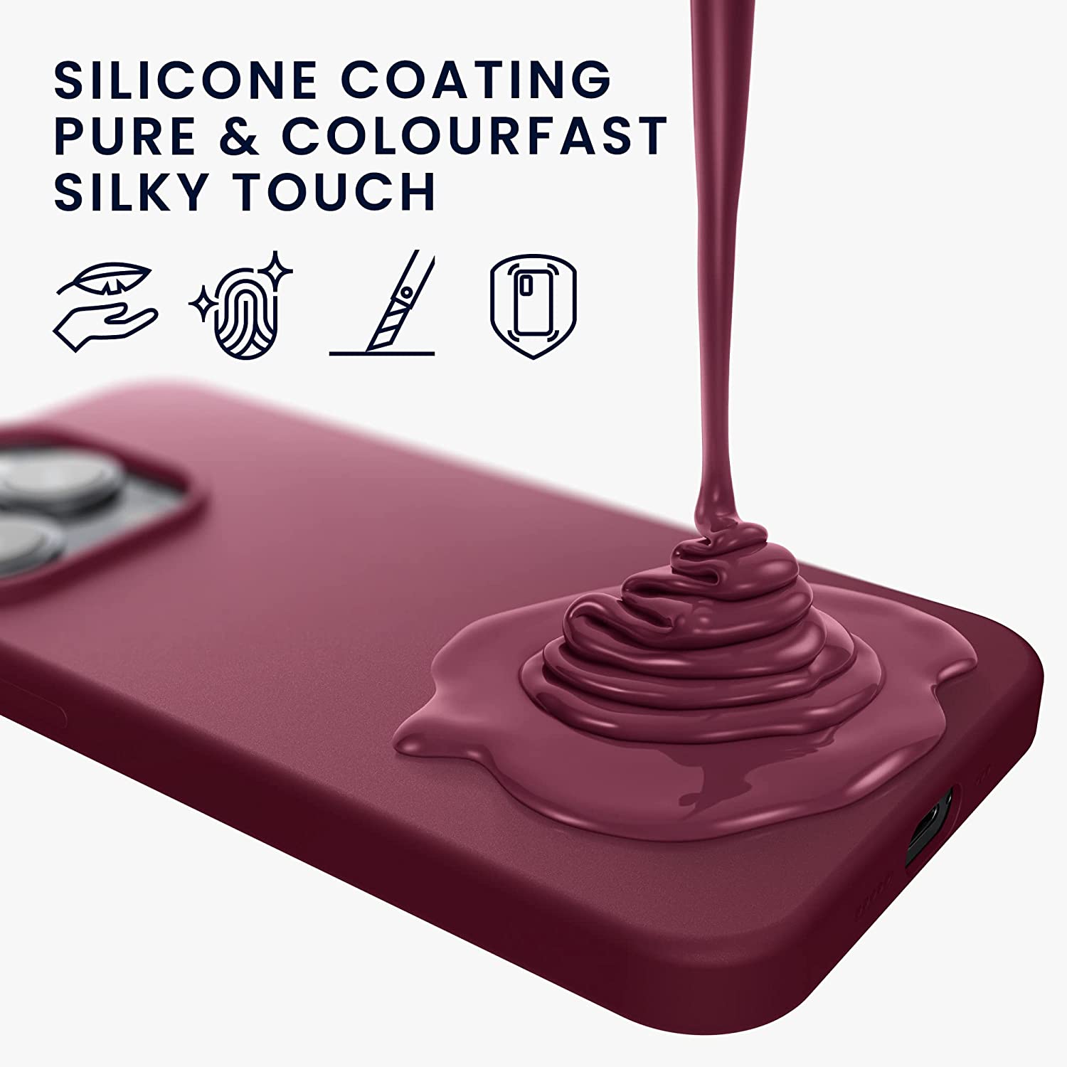 KW iPhone 14 Plus Θήκη Σιλικόνης TPU - Rhubarb Red - 59072.209