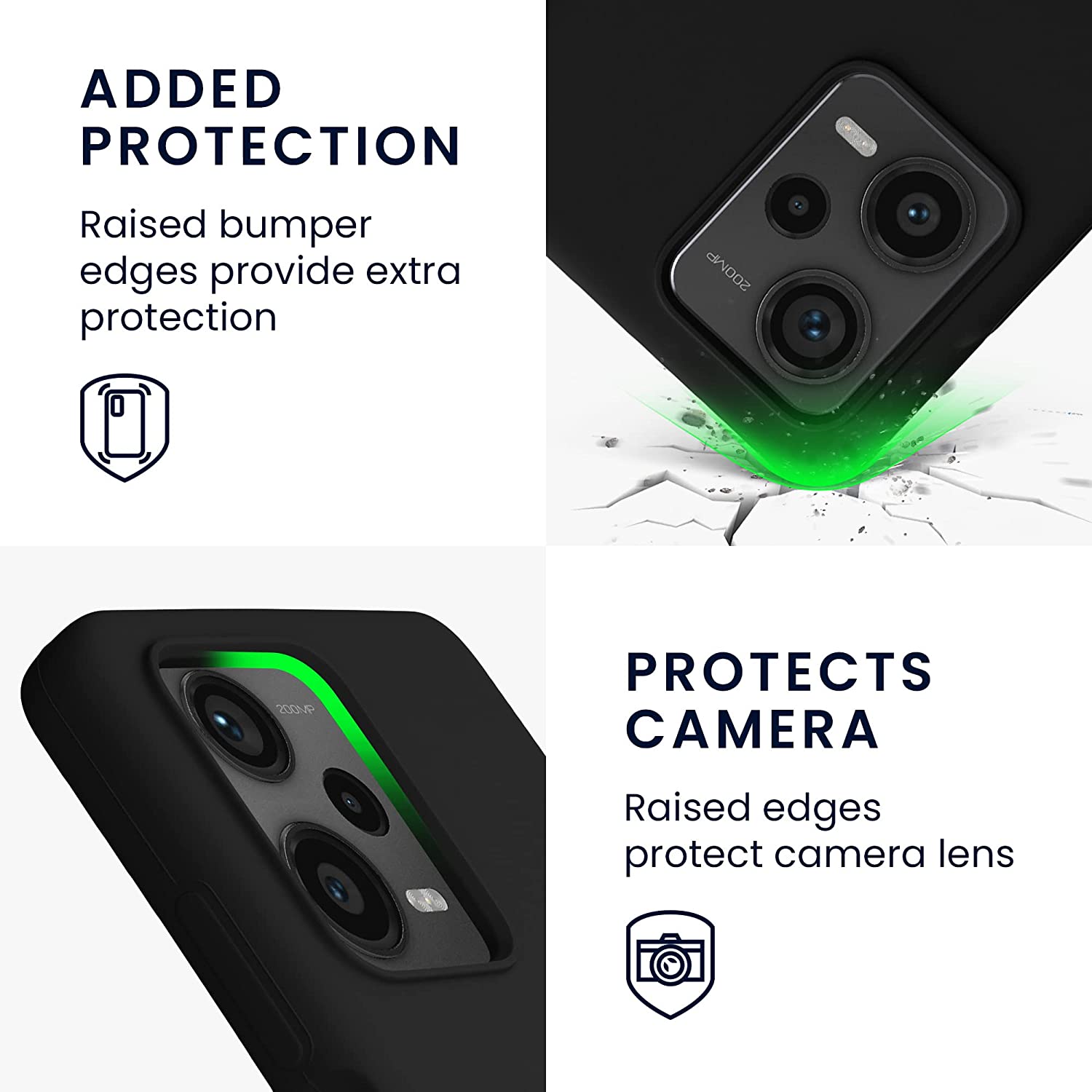 KW Xiaomi Redmi Note 12 Pro+ Θήκη Σιλικόνης Rubberized TPU - Black - 60691.01